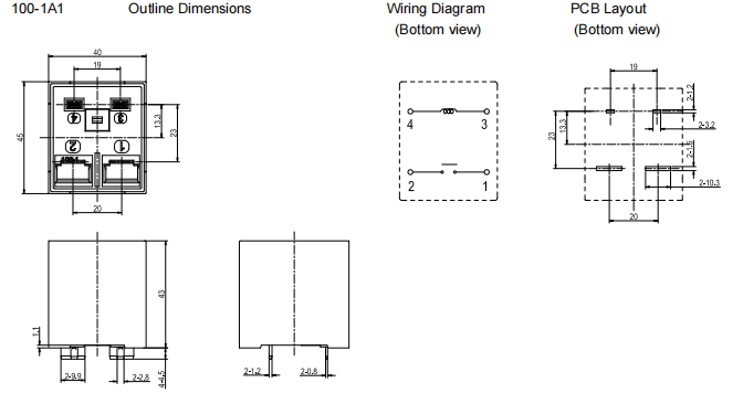 fh66ne-100 Outline Dimension